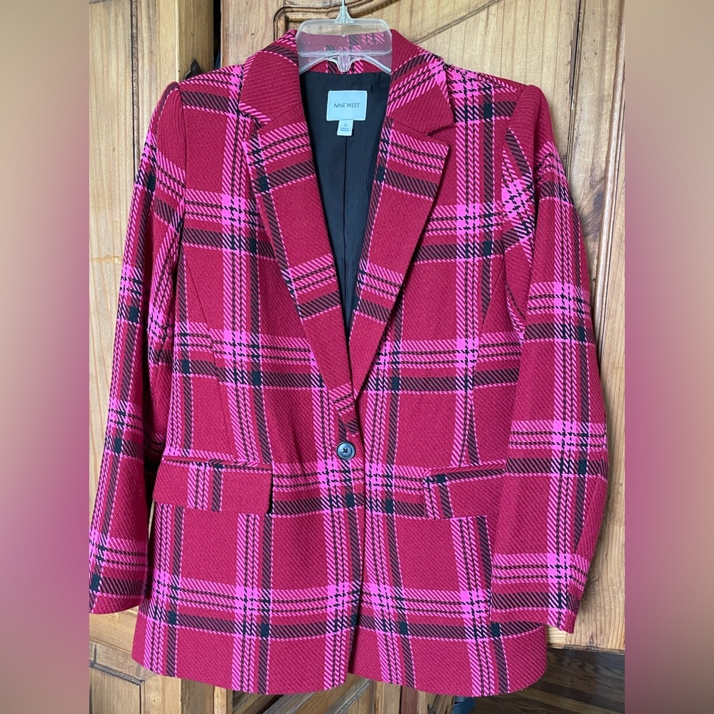 Nine West plaid blazer